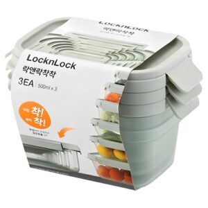 LocknLock 樂扣樂扣 空間精靈收納保鮮盒 500ml保鮮盒 3入 × 1組